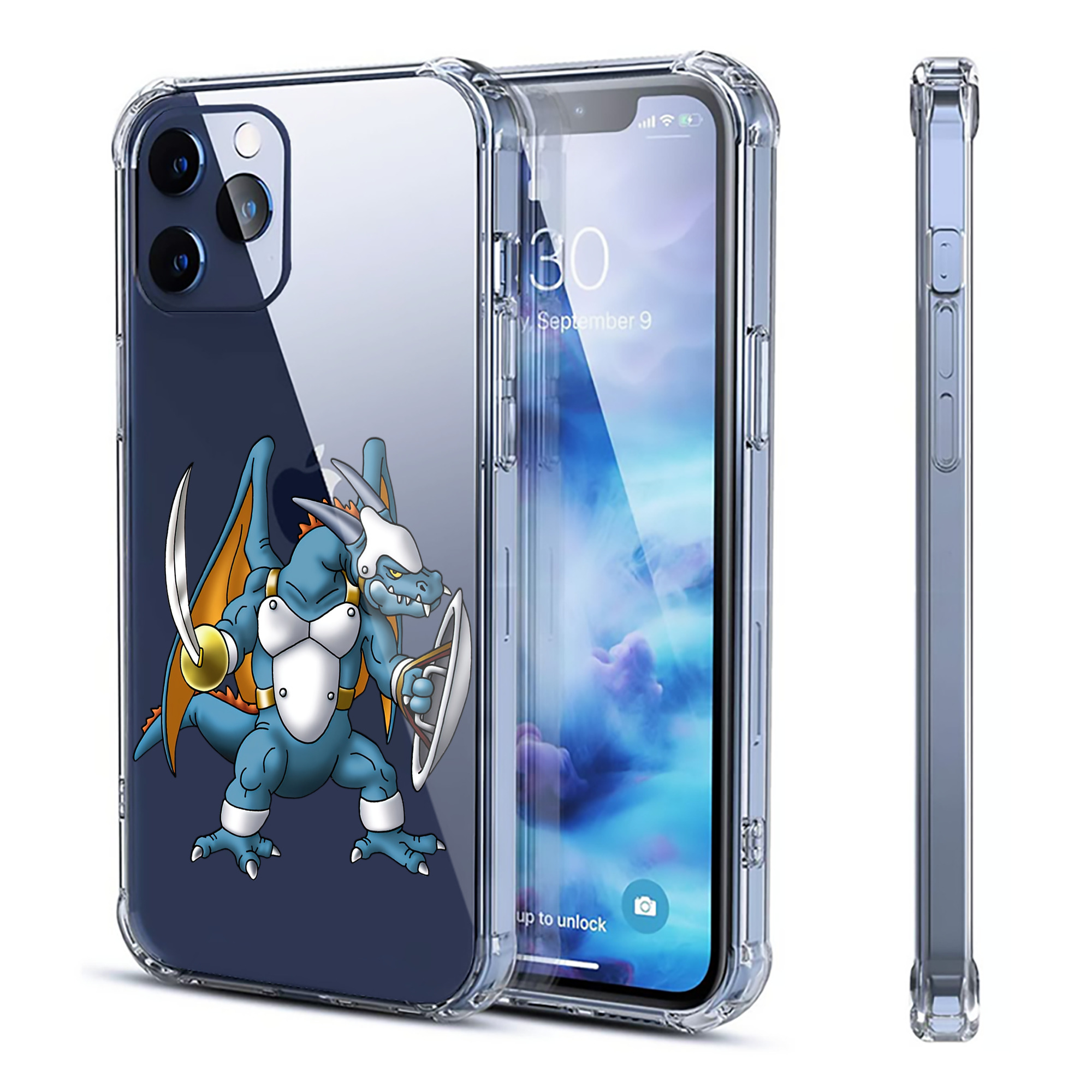 （画像用） ドラゴンクエスト Doragon Kuesuto Dragon Quest 【iPhone 12シリーズ対応】透明スマホケース（クリアソフトケース）